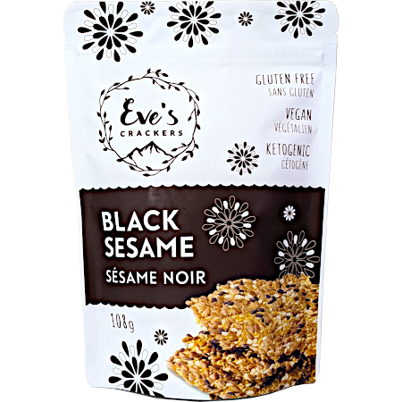 Gluten-Free, Vegan, Keto Crackers- Black Sesame